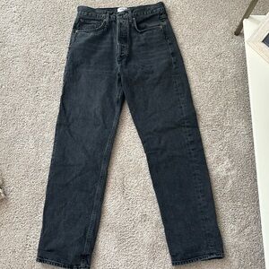 AGOLDE Black Jeans - 90’s Pinch High Waist Straight Leg Jeans